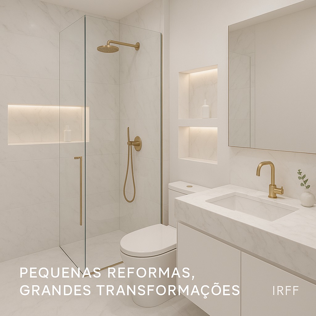 Espaços pequenos também merecem acabamento premium!